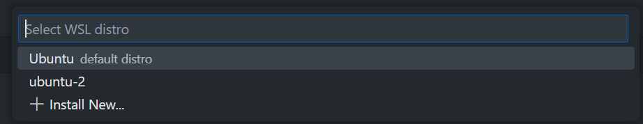 WSL choose Distro