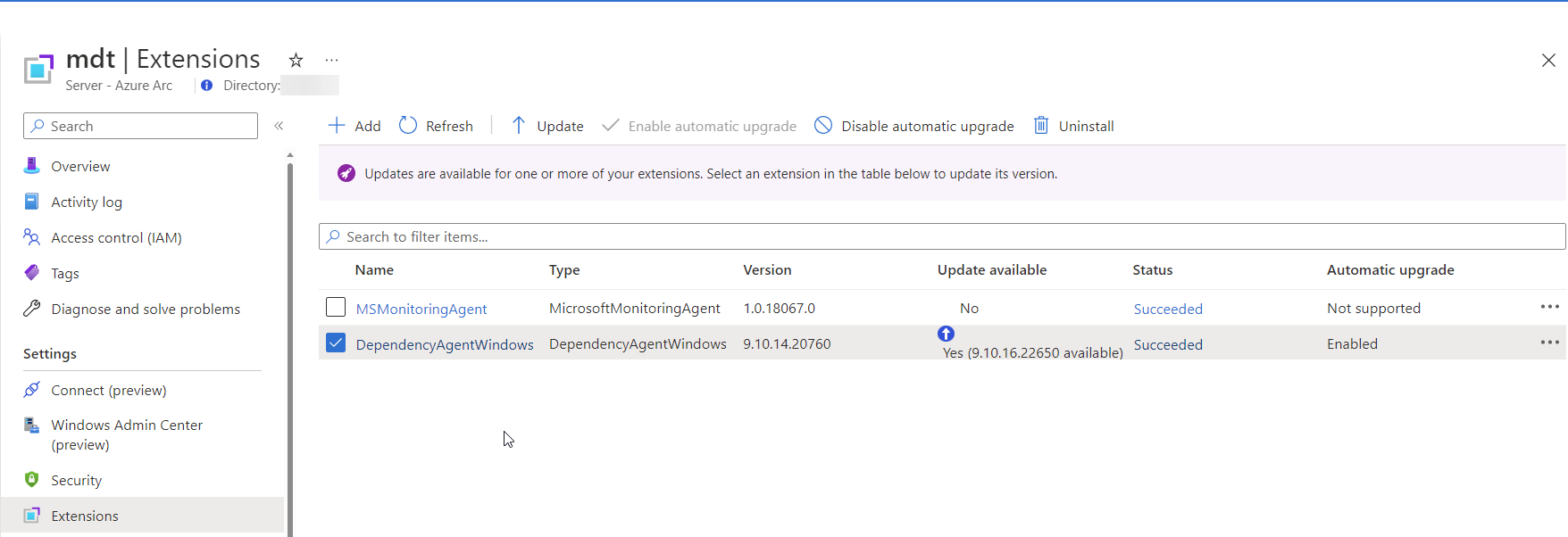 Azure Arc Extensions