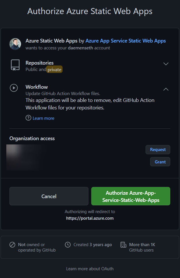 Create a static web app